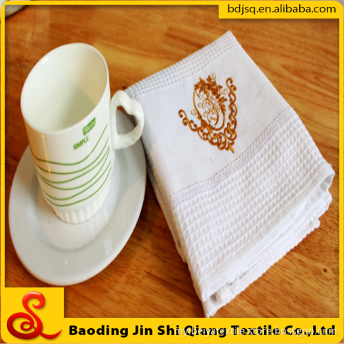 Wholesale Solid Color Custom Embroidery Logo 100% Cotton Kitchen Towel